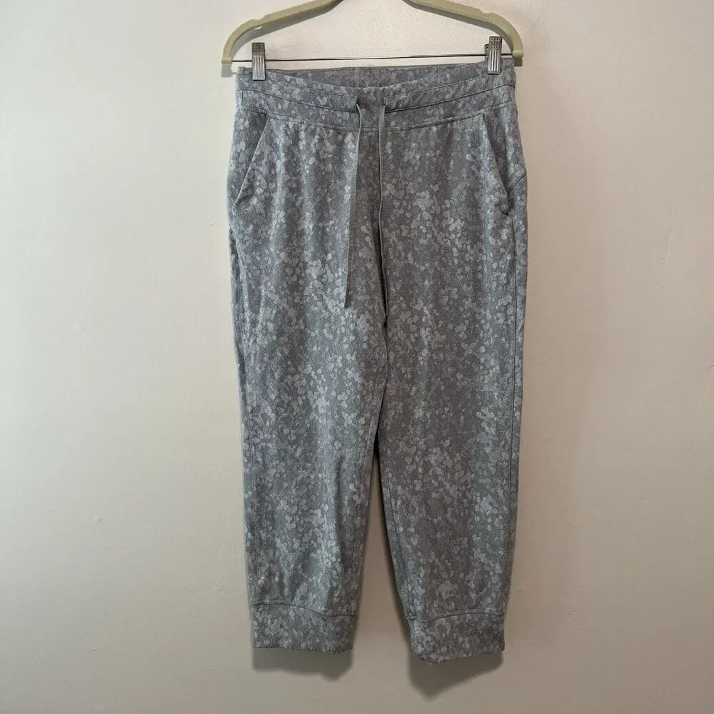 Lululemon‎ Ready to Rulu Jogger Crop Speckle Spritz Jacquard Rhino Grey Silver
